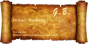 Gutai Bodony névjegykártya
